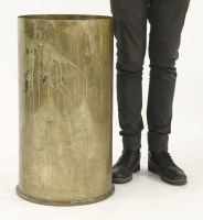 Lot 246 - A World War I brass howitzer shell case