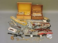 Lot 243 - Two agate bead necklaces