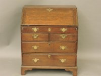 Lot 681 - An 18th century oak bureau