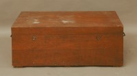 Lot 714 - A stained wood seaman's chest