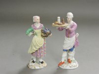 Lot 280 - A pair of Meissen figures