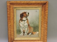 Lot 606 - English School
PORTRAIT OF A ST BERNARD
Bears monogram 'FC 1890'