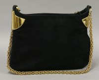 Lot 193 - A Gucci black suede and leather 'Masterpiece' shoulder bag