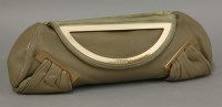 Lot 209 - A Fendi taupe calf leather clutch