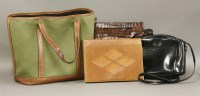 Lot 228 - A Vintage Nettie Rosenstein brown crocodile bag