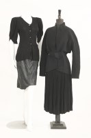 Lot 146 - A Nicole Farhi black pleated mid-length skirt