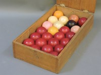 Lot 154 - A Victorian set of twenty-four ivory billiard balls