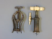 Lot 232 - Two 19th century corkscrews