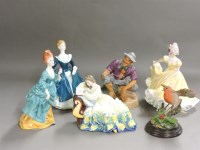 Lot 489 - Six various Royal Doulton figures