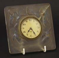 Lot 148 - A Lalique 'Naiades' opalescent glass clock