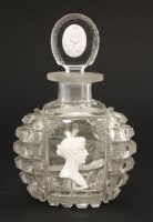 Lot 219 - A cut glass scent bottle and stopper