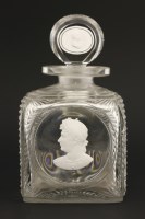 Lot 220 - A large cut glass scent bottle and stopper