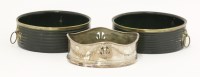 Lot 223 - A pair of Regency black papier mâché coasters