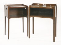 Lot 586 - Two George III mahogany open cabinets