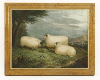 Lot 322 - Richard Whitford (1854-1887)
THREE SHEEP IN A LANDSCAPE
Signed and dated 1871 l.r.