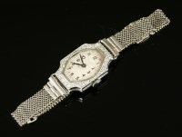 Lot 448 - A ladies' diamond set Art Deco cocktail watch
