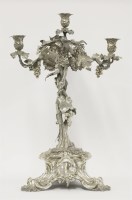 Lot 109 - An early Victorian cast silver four-light candelabrum
