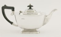 Lot 144 - A silver teapot