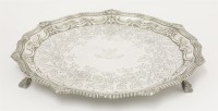 Lot 36 - An Edwardian silver salver