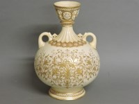 Lot 1355 - A Royal Worcester blush ground vase