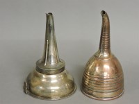 Lot 1278 - A George III silver wine funnel