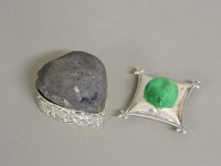 Lot 1130 - A novelty silver pin cushion