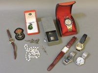 Lot 1108 - A cased pair of silver cufflinks