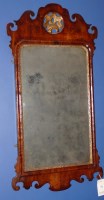 Lot 728 - A George III style mahogany fret cut wall mirror