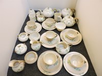 Lot 1377 - An Irish Belleek Irish shamrock porcelain teaset