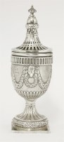 Lot 30 - A silver classic revival sugar sifter