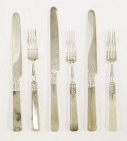 Lot 65 - A set of eighteen pairs of George III/IV silver fruit eaters