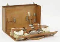 Lot 140 - A gentlemen's travelling dressing table set