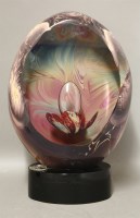 Lot 443 - An abstract form clear and calcedonia glass