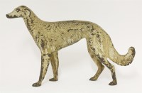 Lot 131 - A good Victorian painted iron borzoi