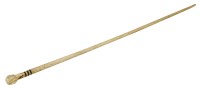 Lot 82 - A whalebone and horn-mounted walking stick