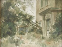 Lot 278 - Peter Greenham RA (1909-1992)
A HOUSE AND OVERGROWN GARDEN
Oil on canvas board
41 x 51cm

Provenance:	A gift from the artist