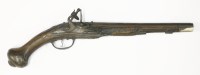 Lot 111 - A Spanish flintlock holster pistol