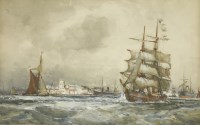 Lot 205 - Frank Henry Mason (1876-1965)
SHIPPING IN AN ESTUARY