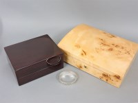 Lot 15 - A burr wood jewellery box