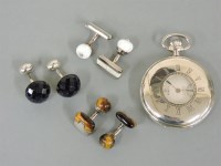 Lot 20 - A stainless steel verity half hunter mechanical pocket watch