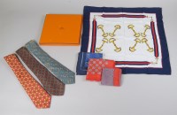 Lot 81 - An Hermès red silk tie