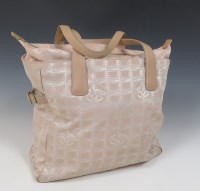 Lot 391 - A Chanel grey canvas tote bag