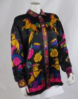 Lot 205 - An Escada black silk shirt