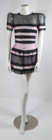 Lot 253 - A Jean Louis Scherrer pink silk and black chiffon cocktail dress
