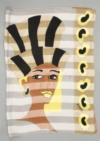 Lot 68 - A silk scarf with Egyptian motif
