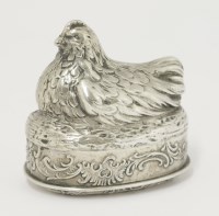 Lot 235 - A Continental silver novelty snuff box