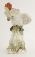 Lot 10 - A Meissen porcelain crested Cockatoo
