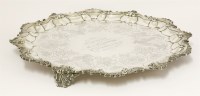 Lot 111 - A Victorian silver salver
