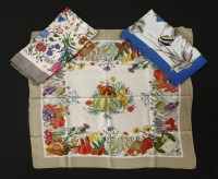 Lot 86 - Three Gucci silk scarves