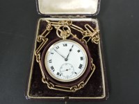 Lot 123 - An open faced pocket watch